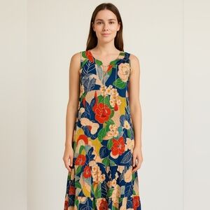 Orientique Naturally Women’s Sleeveless Midi Dress – Size M